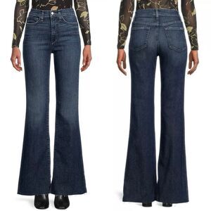 NWT Joe’s Jeans Flawless High Rise Flare Women’s 32 Dark Wash Raw Hem Stretch